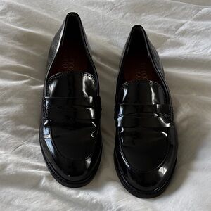 NWOT Black Patent Leather Penny Loafers